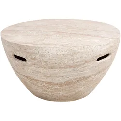 COUCHTISCH 68/68 cm Travertinoptik Vicarello