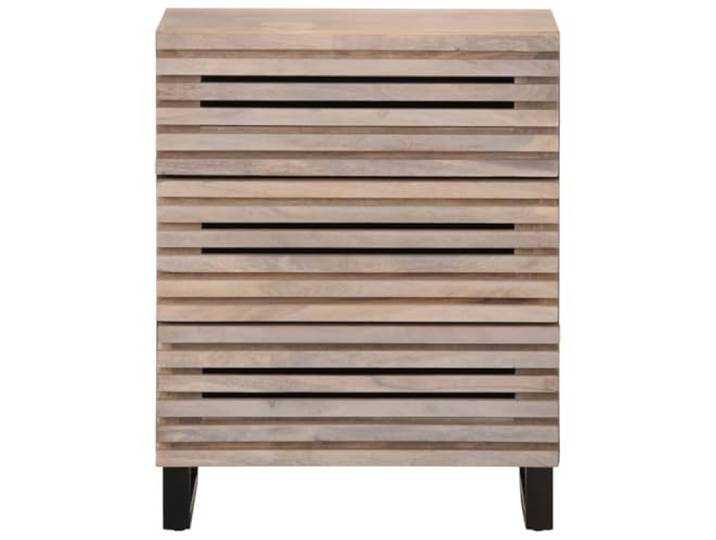 YUTAASU Sideboard Weiß 60x34x75 cm Massivholz Mango