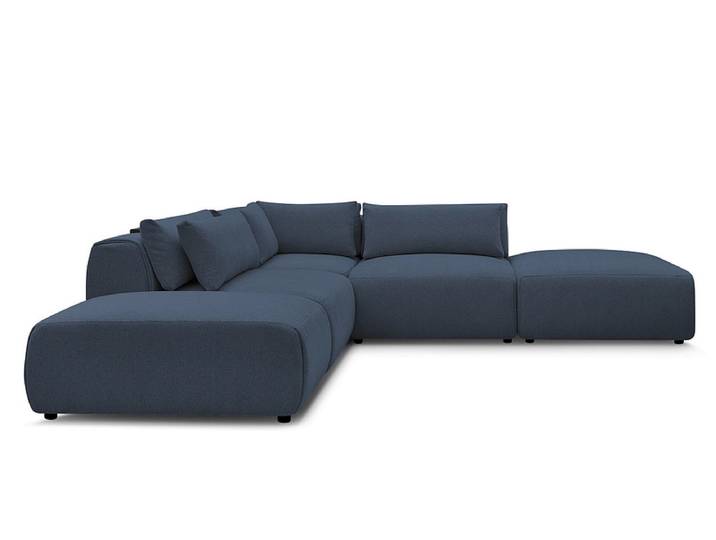 Ecksofa BOBOCHIC JANA Stoff chiniert blau
