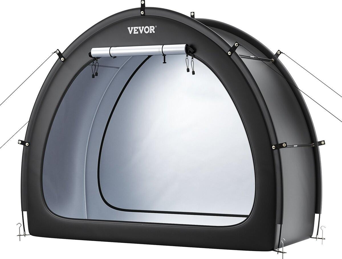VEVOR Buitenfietsenstallingtent, waterdichte tent in ventilatorvorm voor 1 tot 2 fietsen