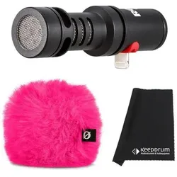 RØDE Videomic Me-L mit Windschutz Pink mit Tuch, Mikrofon