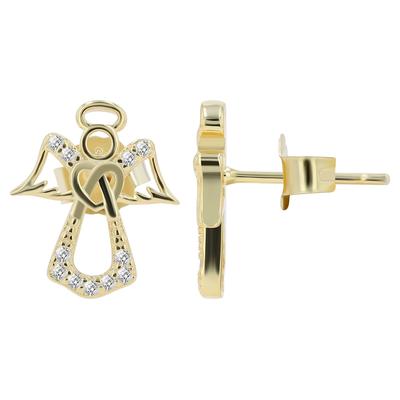 Paar Ohrstecker ADELIA´S "Ohrringe – Ohrstecker aus 925 Silber", Damen, Gr. Damen, Silber 925 (Sterlingsilber), gold, Ohrringe, Ein stilvolles Geschenk für besondere Momente