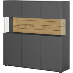 Jette Home Highboard  Como , grau , Maße (cm): B: 139 H: 139 T: 38.0