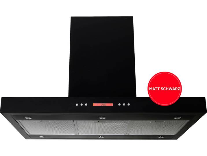 AMICA Inselhaube IH 694 610 S , Energieeffizienz: A, schwarz (matt, schwarz), B:90cm H:62,5cm T:60cm, Dunstabzugshauben, Großzügige Inselhaube für moderne offene Küchen, Inselhaube