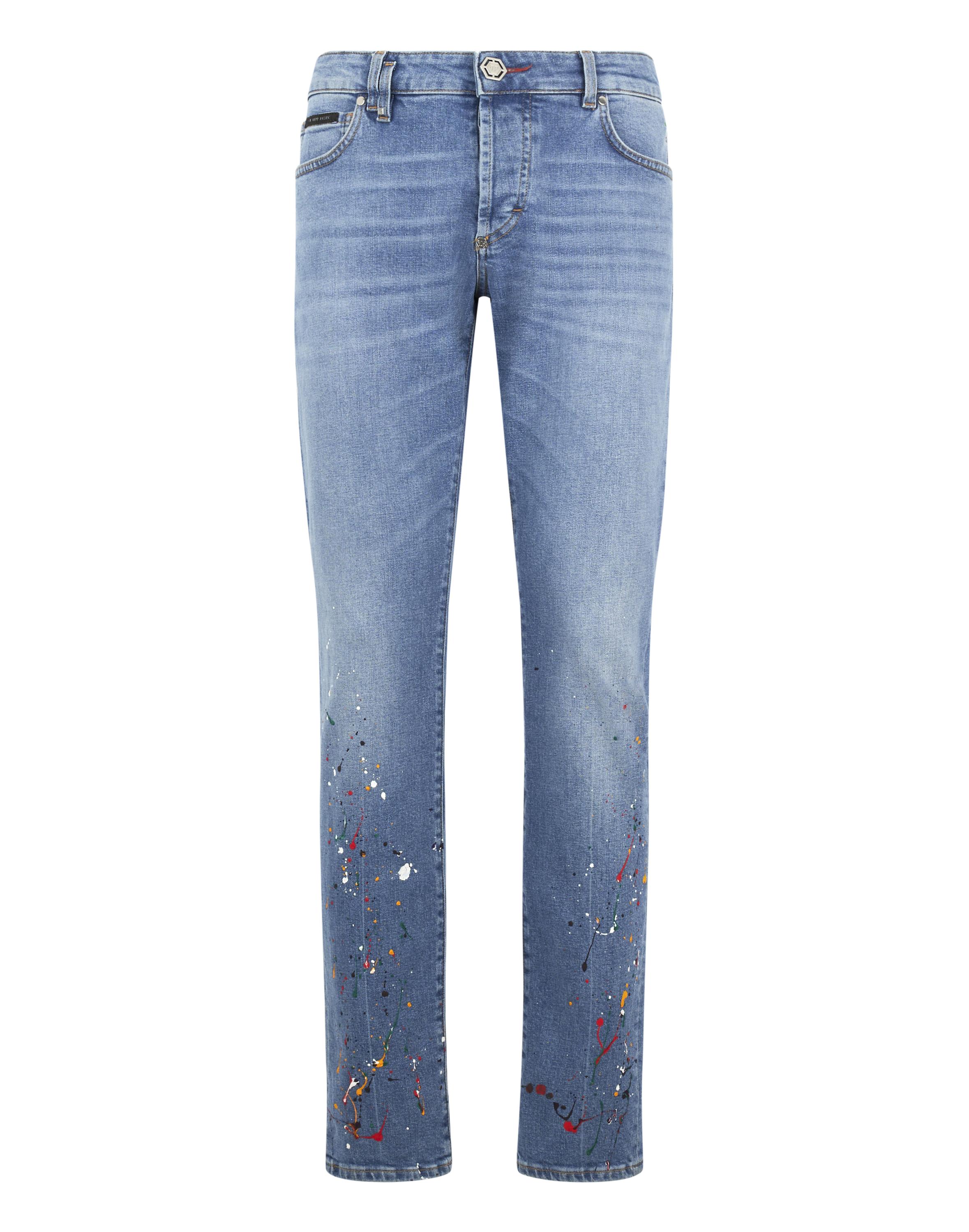 Super Straight Cut Jeans Paint