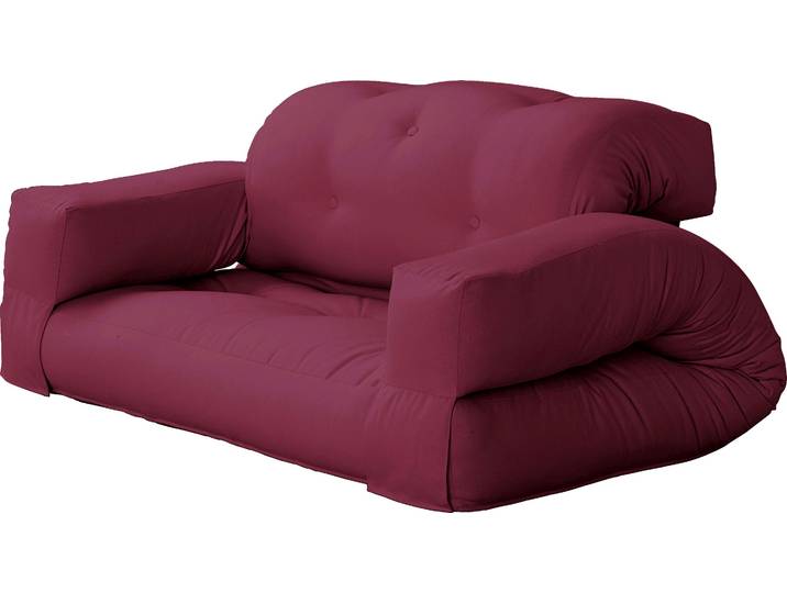 Schlafsofa KARUP DESIGN Hippo - bequemer & hochwertiger Futonsessel mit Schlaffunktion , bunt (bordeauxrot), B:140cm, Sofas, Schlafsofa