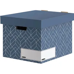 Bankers Box Archivboxen schieferblau/weiß 34,0 x 39,0 x 29,1 cm