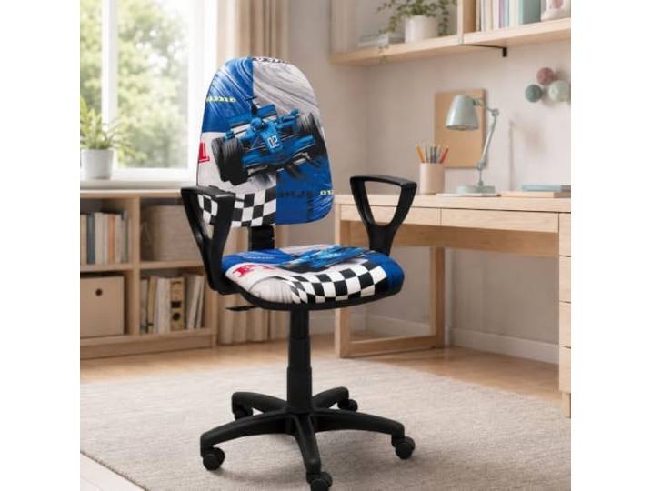 Best For Kids - Ergonomisch Drehstuhl Kinder mit Rückenlehne und Armlehne Höhenverstellbar Kinder-Schreibtischstuhl mit Gaslift Bequemer Schreibtischstuhl für Kinder Home Bürostuhl Kinder
