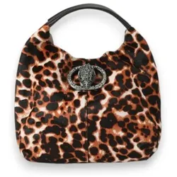 Kurt Geiger für Damen. 6063846189 Braune Chelsea Hobo-Tasche (OSFA), Lässig, Tierdruck, Leder