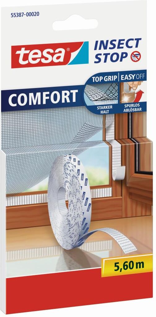 tesa INSECT STOP COMFORT Klettband-Ersatzrolle, weiß, 5,6 m