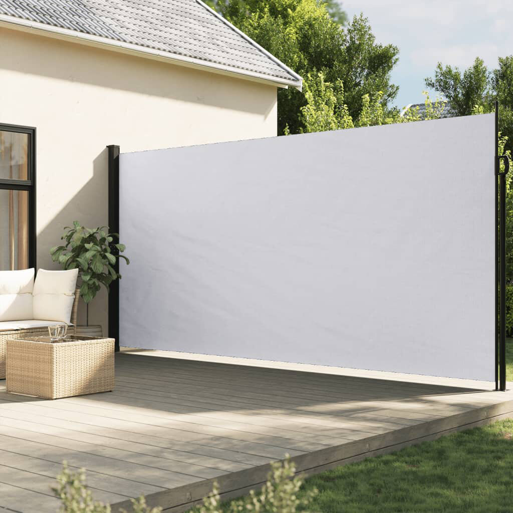 17 Stories Retractable Side Awning White 200cm H x 600cm W