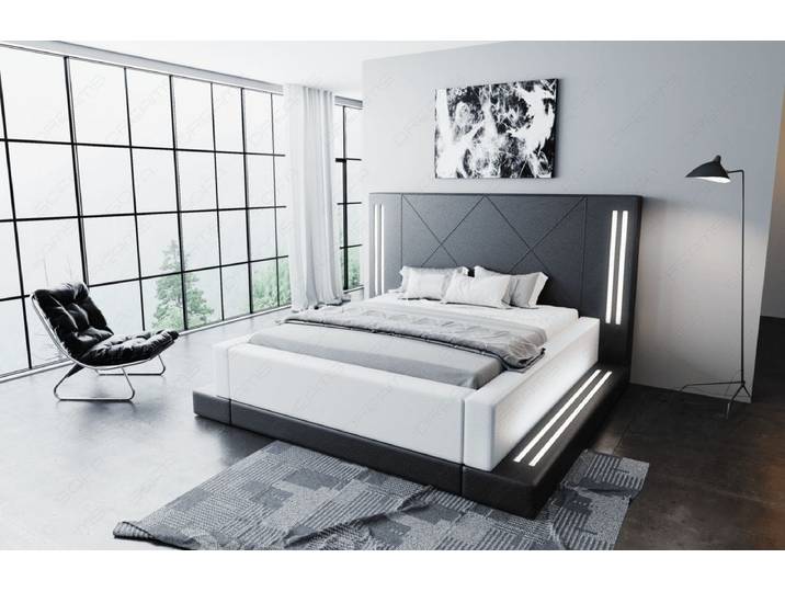 Wasserbett Casoria mit LED und moderner Polsterung