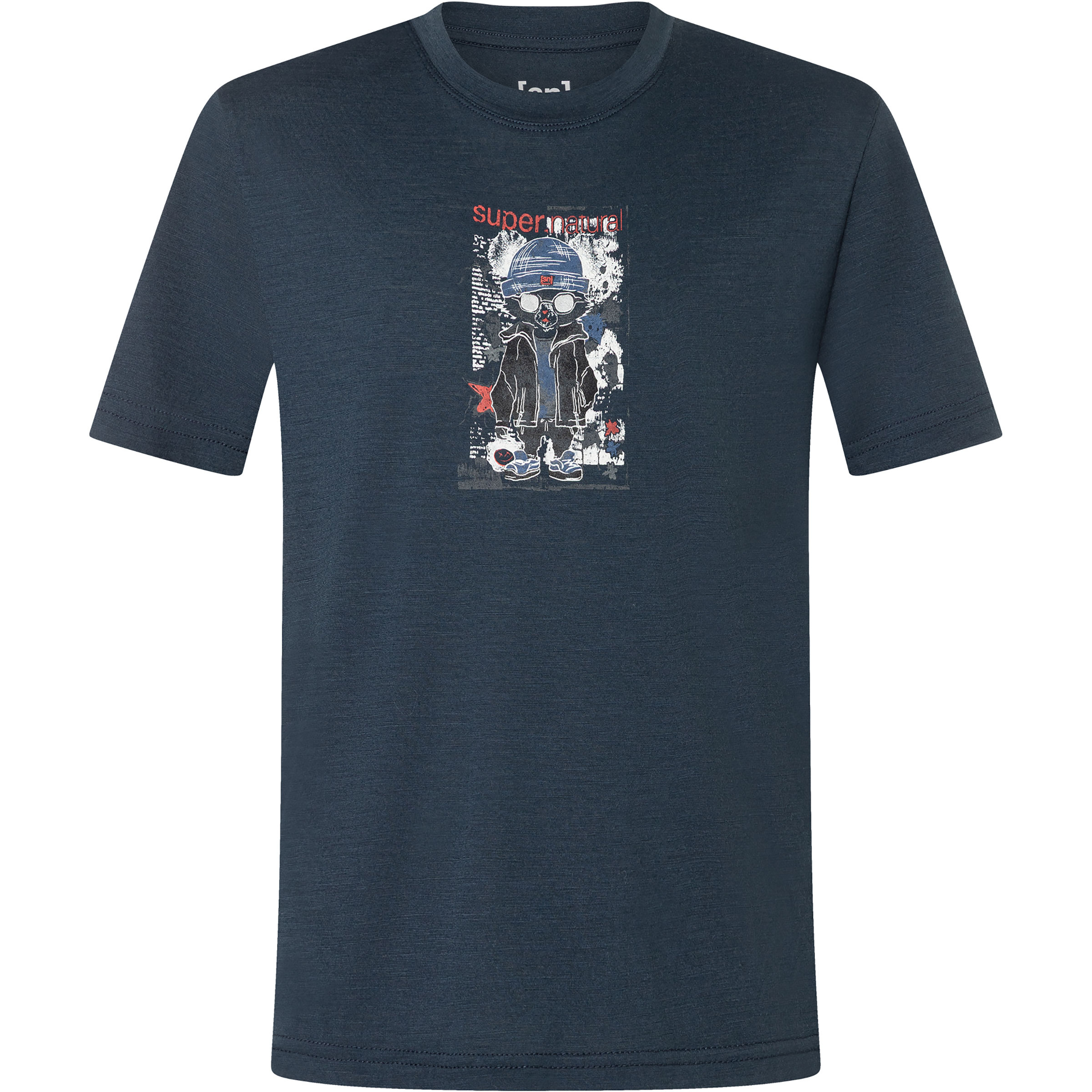Super.Natural Crazy Mouse Kinder T-Shirts blau Größe 110 Lifestyle Hautfreundlich Merinowolle