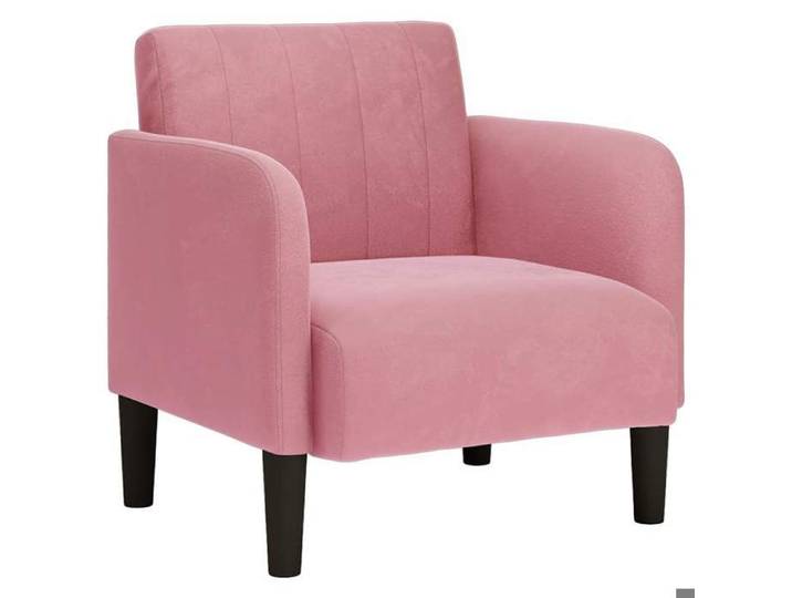 CHIC Fauteuil avec accoudoirs rose 54 cm velours - 68x68x70 cm 962685 S11