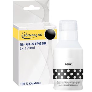 kompatibel für Canon GI-51PGBK, 170ml, 6000 Seiten, Tinte, schwarz