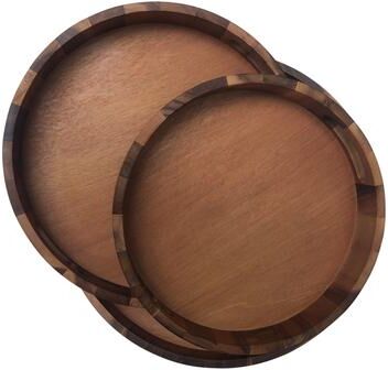 Kalmar Home Set of 3 Round Serving Trays