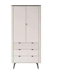 KLEIDERSCHRANK AUTUMN 2D3S zweitürig mit Schubladen, Kaschmir / Grauer Stein