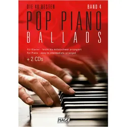 Pop Piano Ballads 4 (mit 2 CDs), Fachbücher von HAGE Musikverlag