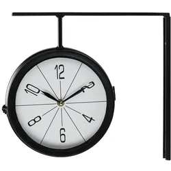 Koopman, Wanduhr, Wanduhr im Bahnhofsuhr-Design, doppelseitig, Ø 20cm (20 cm)