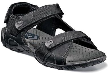 Nunn Bush Rio Bravo Three Strap River Sandal - Mens 9 Black Medium