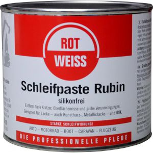 RotWeiss Autopolitur 3000, Schleifpaste Rubin, für extrem verwitterte Lacke, silikonfrei, 750ml