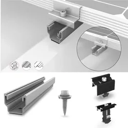 K2 Systems MultiRail Set auf Trapez Schrägdach für 6 Module
