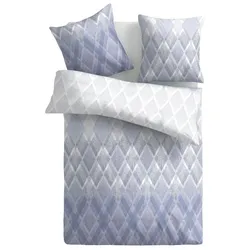 Bestlivings Bettwäsche Satin 80x80+135x200 Raute Blau