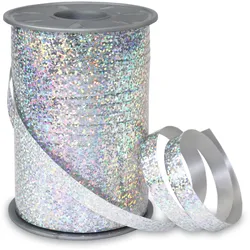 PRÄSENT Geschenkband Holly 10 mm x 200 m silber