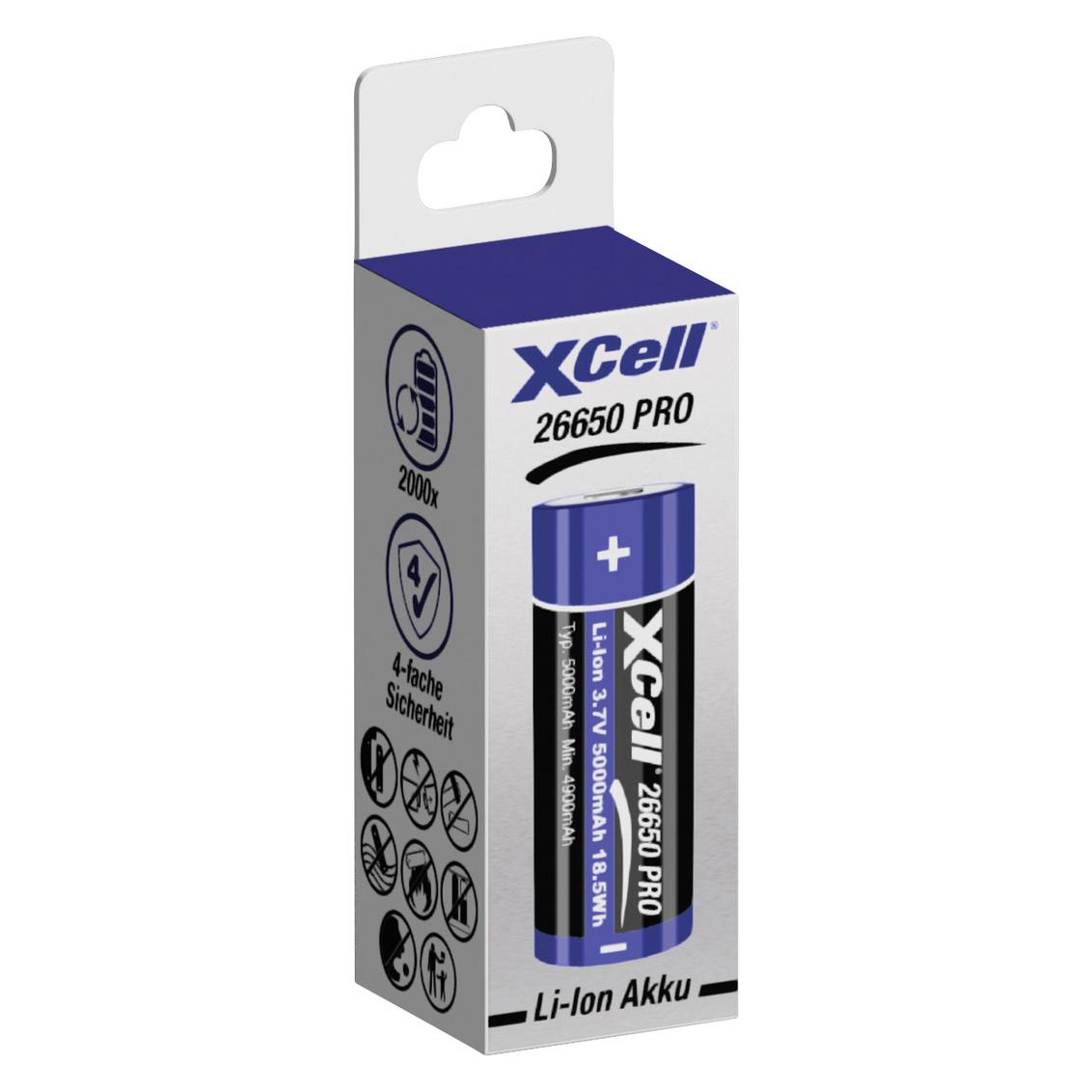 XCell Spezial-Akku 26650 Li-Ion 3.7 V 5000 mAh (1 Stk., 26650, 5000 mAh) (150844)