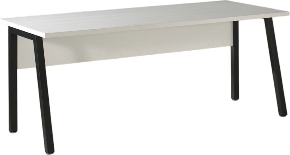 Meublorama Professioneel Bureau 150 cm - Mat Wit en Zwart
