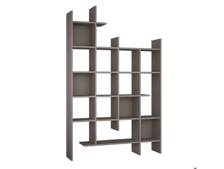 SUBLEEM Étagère MILENA Moka clair Marron Asymétrique Nombreux rangements Mélaminé