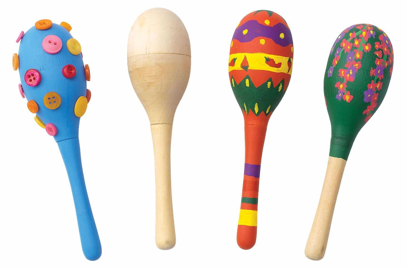 Colorations Houten Maracas Knutselset voor het maken van eigen muziekinstrumenten