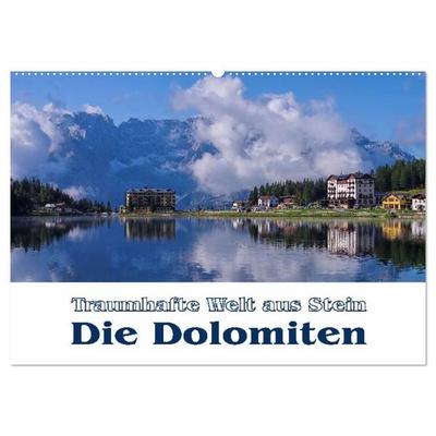 Die Dolomiten - Traumhafte Welt aus Stein (Wandkalender 2026 DIN A2 quer), CALVENDO Monatskalender