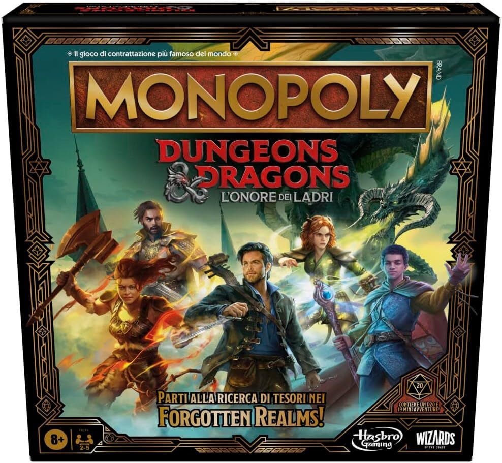 Hasbro Gaming Monopoly Dungeons & Dragons Honor Among Thieves Bordspel voor Strategie vanaf 8 jaar