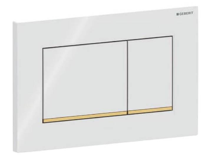 Plaque de fixation Geberit Sigma30\, pour rinçage à 2 quantités\, 115.883.KK.1\, Couleur: blanc