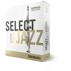 D’Addario Woodwinds Select Jazz Filed - Sopran Saxophone 3M - 10er Pack - Blätter