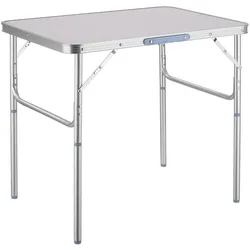TecTake GmbH tectake Camping Klapptisch aus Aluminium 75x55x68cm 75 x 55 x 68 cm Grau