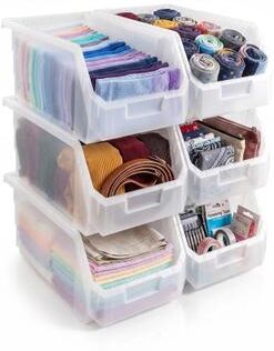 Sorbus Open Front Stackable Clothing Storage Bin – Closet & Wardrobe Organizer