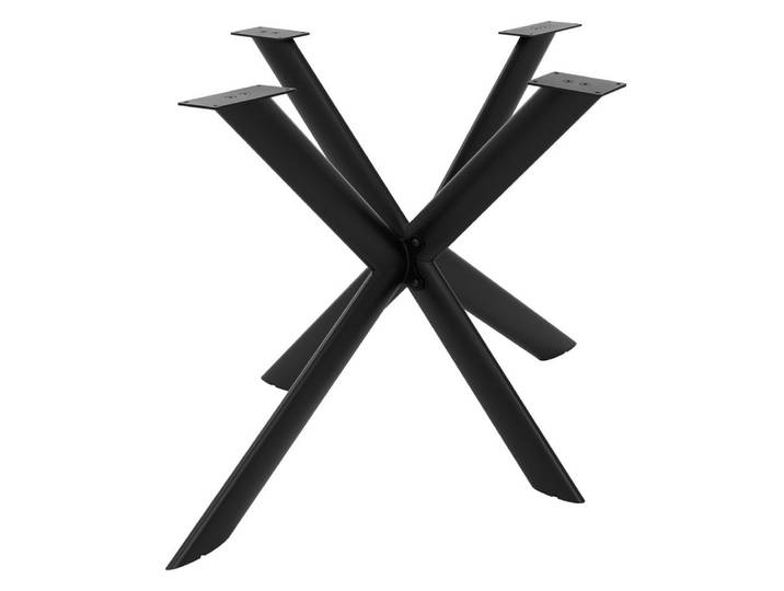 ML-DESIGN Tischbein Tischbeine Metall Schwarz Tischgestell Spider Outdoor wetterfest, Tischfüße X-Form Tischkufen aus Stahl Möbelfüße 120x78x71,5 cm Flach