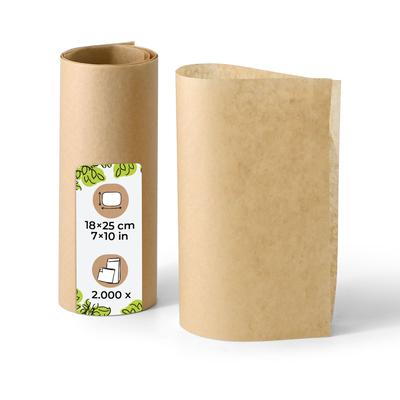 BIOZOYG Einschlagpapier-Zuschnitte braun – Packpapier aus Kraftpapier – für Imbiss, Metzgerei, Foodtruck und Versandhandel