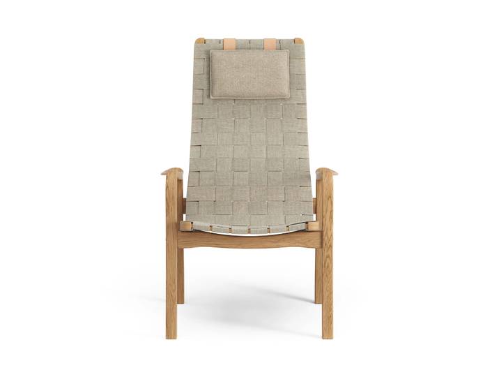 Swedese Fauteuil haut Primo avec repose-nuque chêne huilé Nature
