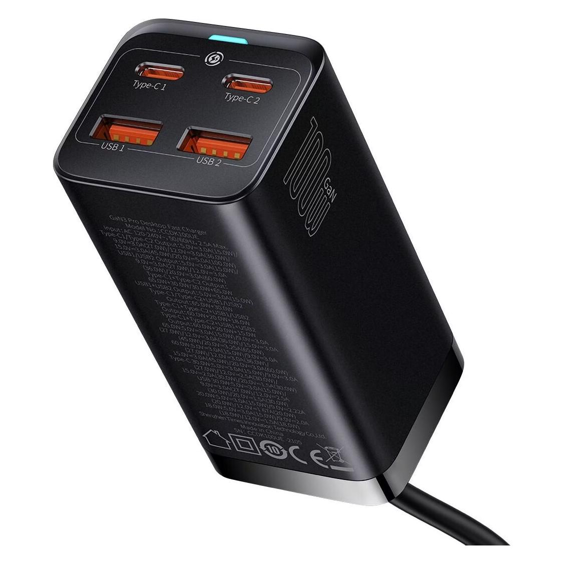 Baseus GaN3 Pro (100 W, 4 Ports) (CCGP000101)
