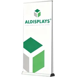 Rollup Bannerdisplay BASIC  Double - System mit Druck in 1000 mm Breite