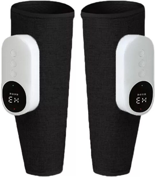 INF Kabelloses Beinmassagegerät mit Luftkompression und Wärme - 2er-Set Schwarz