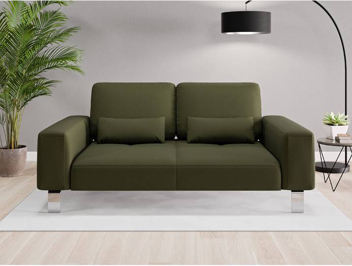 Einzelsofa Tokio - Grün (Waldgrün) - Feiner Mikrofaserstoff
