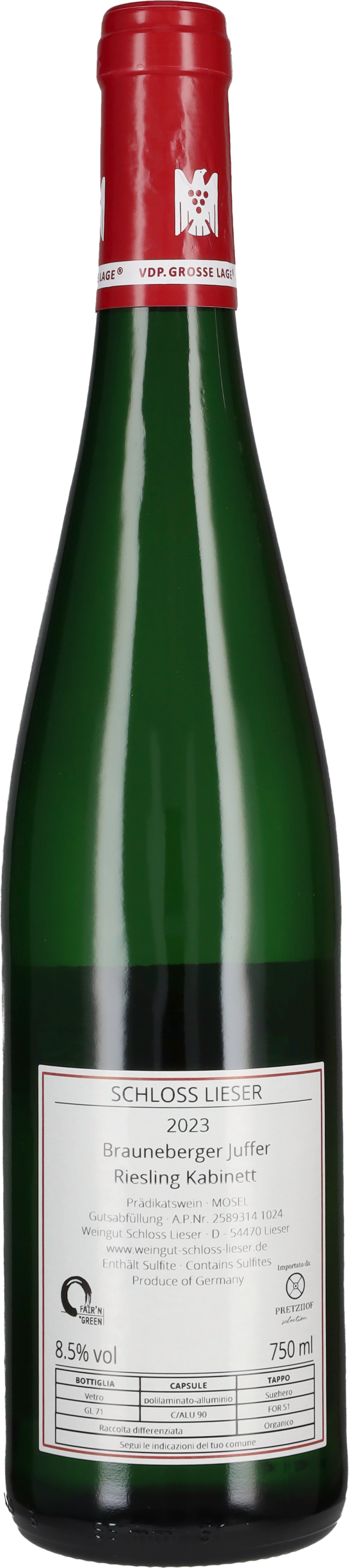 Riesling Mosel Kabinett 'Brauneberger Juffer' Schloss Lieser 2023