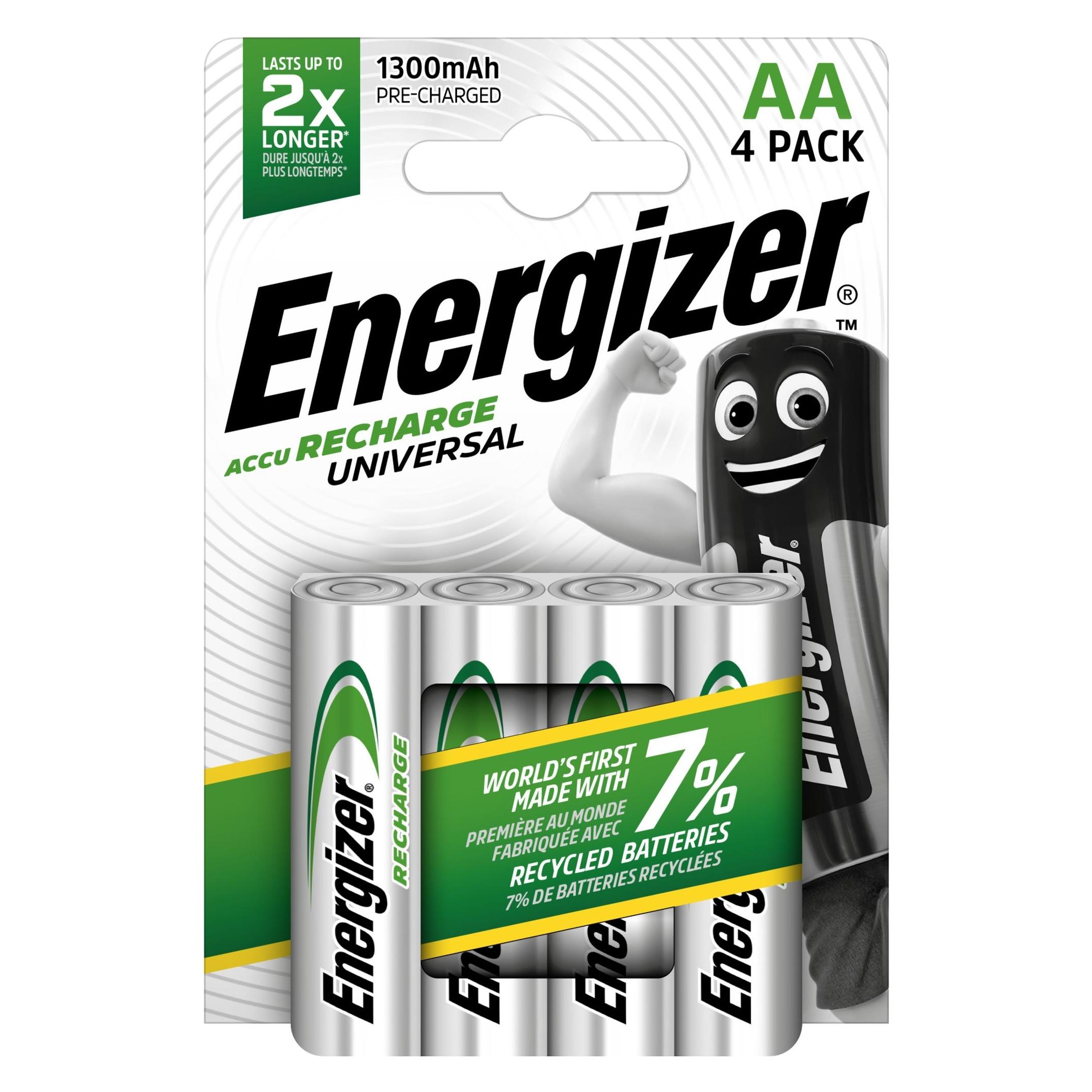 Energizer Recharge Universal (4 Stk., AA, 1300 mAh) (638590)