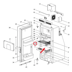 Thetford Abdeckplatte für Kühlschrank T1000 Series
