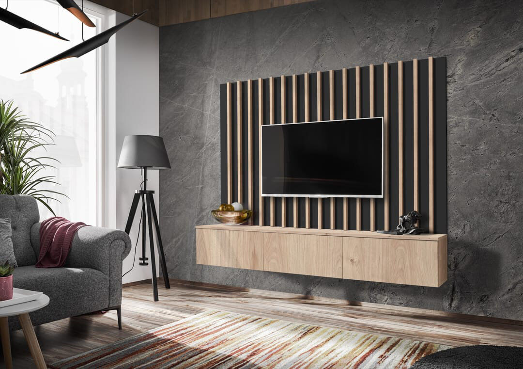 Brayden Studio Caler TV Stand for TVs up to 75" Oak 75"