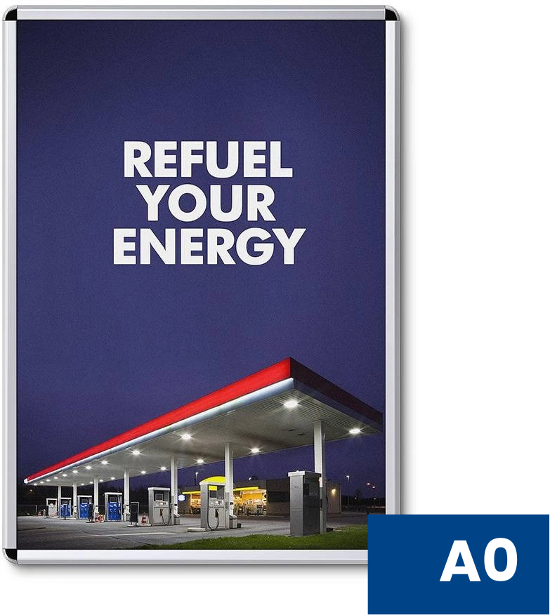 Jansen Display Poster-Cliprahmen A0, abgerundete Ecken